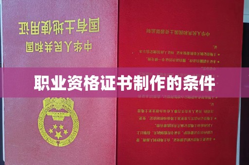宁乡职业资格证书制作的条件