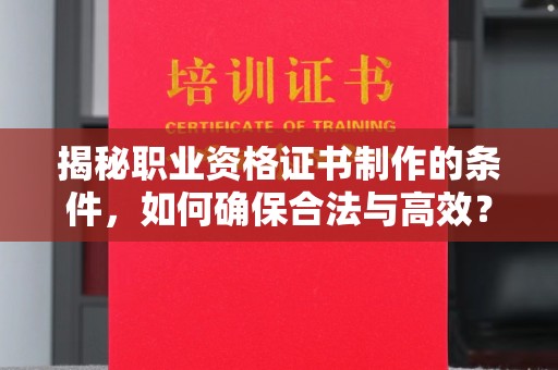 宁乡揭秘职业资格证书制作的条件，如何确保合法与高效？