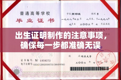 宁乡出生证明制作的注意事项，确保每一步都准确无误