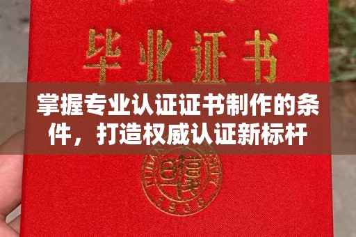 宁乡掌握专业认证证书制作的条件，打造权威认证新标杆